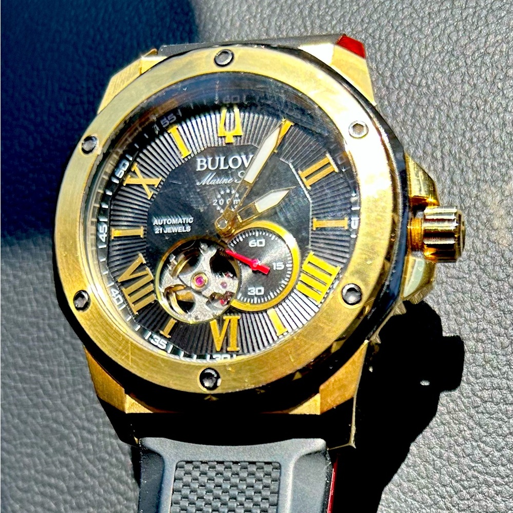 Gold Bulova watch